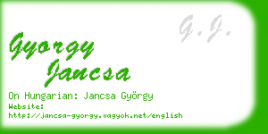 gyorgy jancsa business card