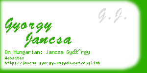 gyorgy jancsa business card